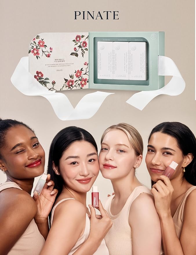 NATURAL LIP OIL - Dohwa Set, Gift Set, Powerful glow lip oil serum - Nourishing & Protecting lip care that naturally brings out own colors with camellia seed oil. 0.14 FL. Oz (Set of 3), Red