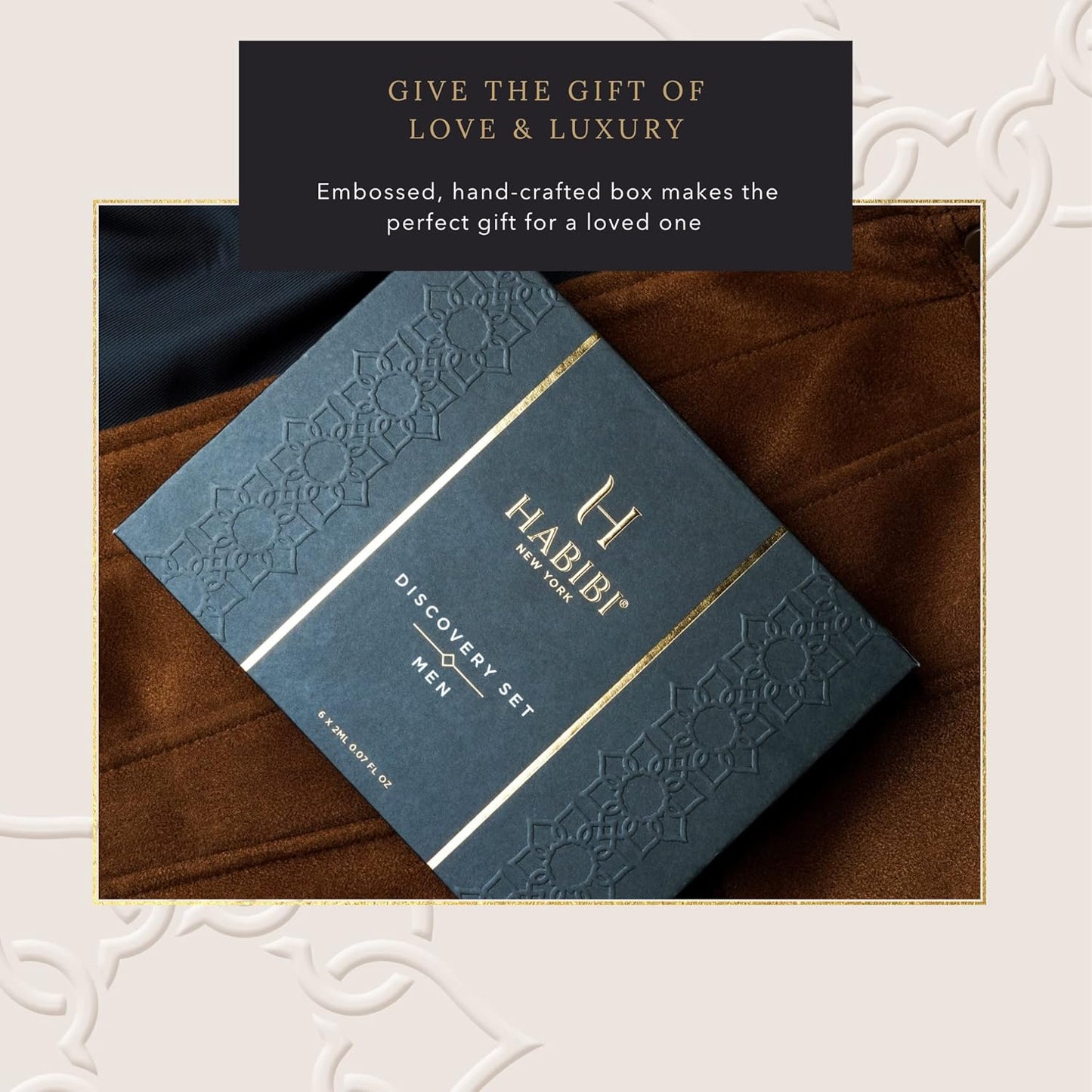 H HABIBI MEN SCENT (Men's Discovery Sample Set) - Luxury Men's Fragrances with Notes of Citrus, Leather, Spice & Oud - Fresh & Clean Perfume Samples for Any Occasion