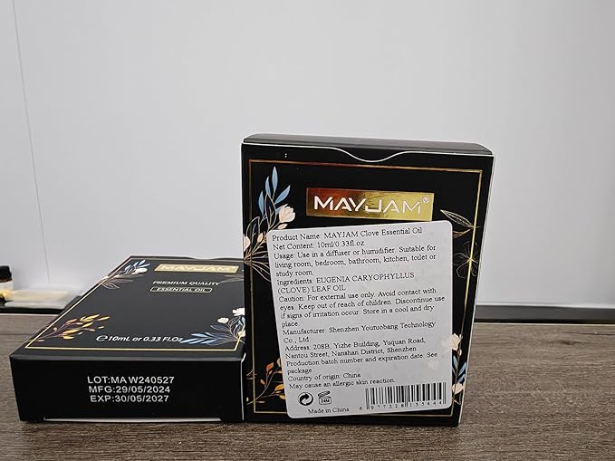 Clove Essential Oil, MAYJAM 10ML/0.33FL.OZ Premium Clove Oils for Soap Candle Making, Diffuser, Bedroom, Living Room, Office