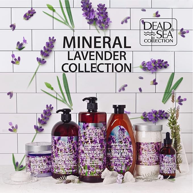 Dead Sea Collection Bath Salts Enriched- Lavender+ Himalayan +Coconut - Natural Salt for Bath -3pc X Large 34.2 OZ. - Nourishing Essential Body Care for Soothing and Relaxing Your Skin and Muscle