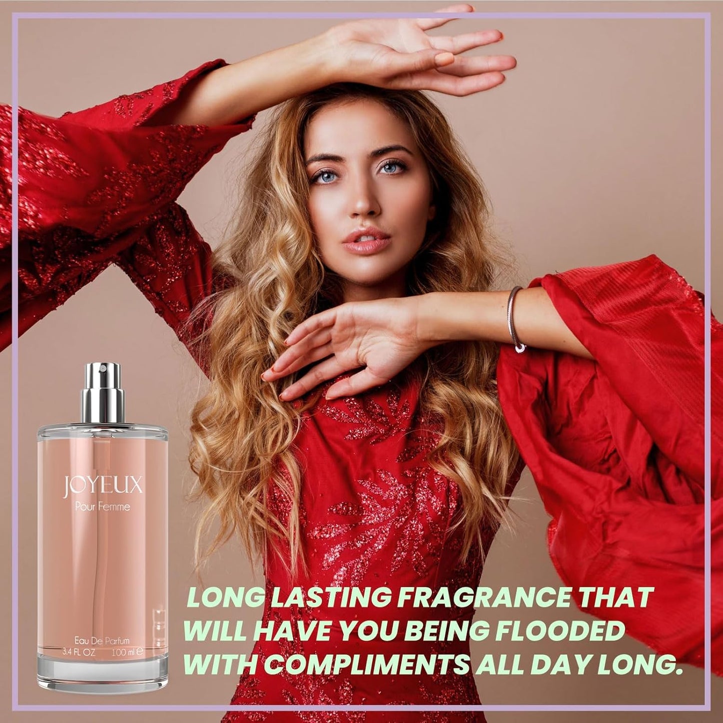 Perfume for Women – INSPIRED by A WORLD RENOWED WOMEN'S PERFUME – Bergamot, Jasmine, Musk, Patchouli – Fresh, Feminine, Soft, Long-Lasting Eau De Parfum 100ml (3.4 fl oz)