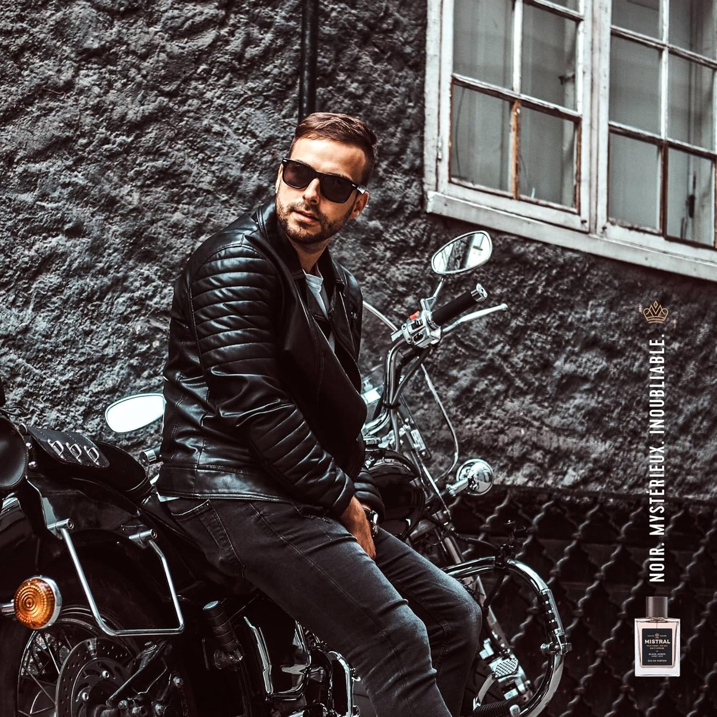 Mistral Men’s Cologne – Black Amber Eau de Parfum | Warm & Woody Masculine Scent with Fresh Lemon, Amber, Cedarwood & Musk | Cruelty-Free & Long-Lasting Perfume for Men, Made in France - 3.4 Oz