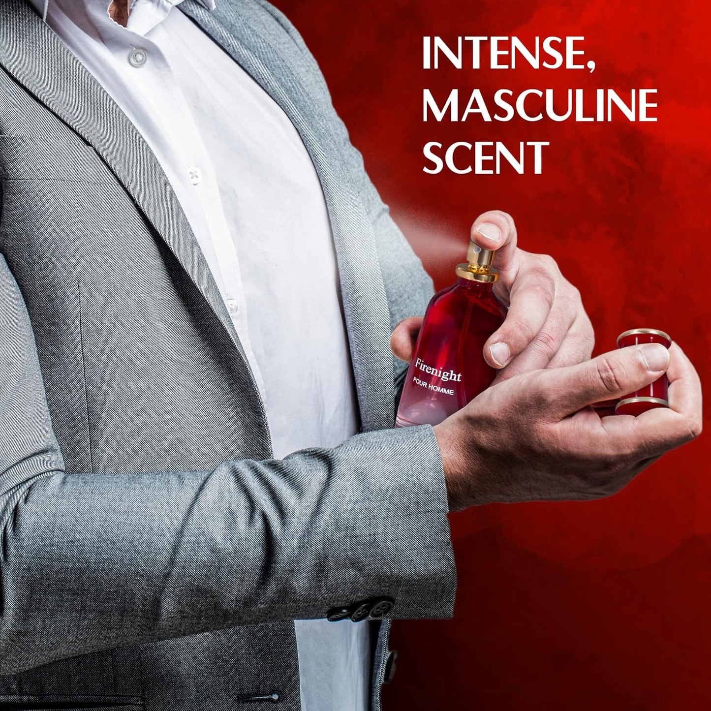 NovoGlow Firenight Pour Homme- Eau De Parfum Spray Perfume, Fragrance For Men- Daywear, Casual Daily Cologne 3.4 Oz Bottle- Ideal EDT Beauty Gift for Birthday, Anniversary