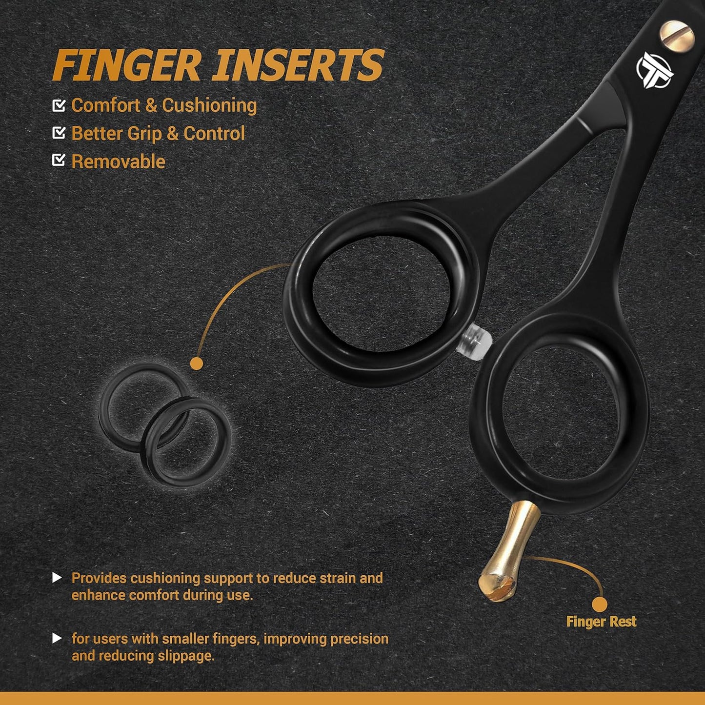 Professional Hair Scissors 6.5 Inch - Premium High Carbon Stainless Steel - Ergonomic Design Ultra Sharp Hair cutting Scissors Blades - Barber Salon Hair Shears for Haircut Scissors