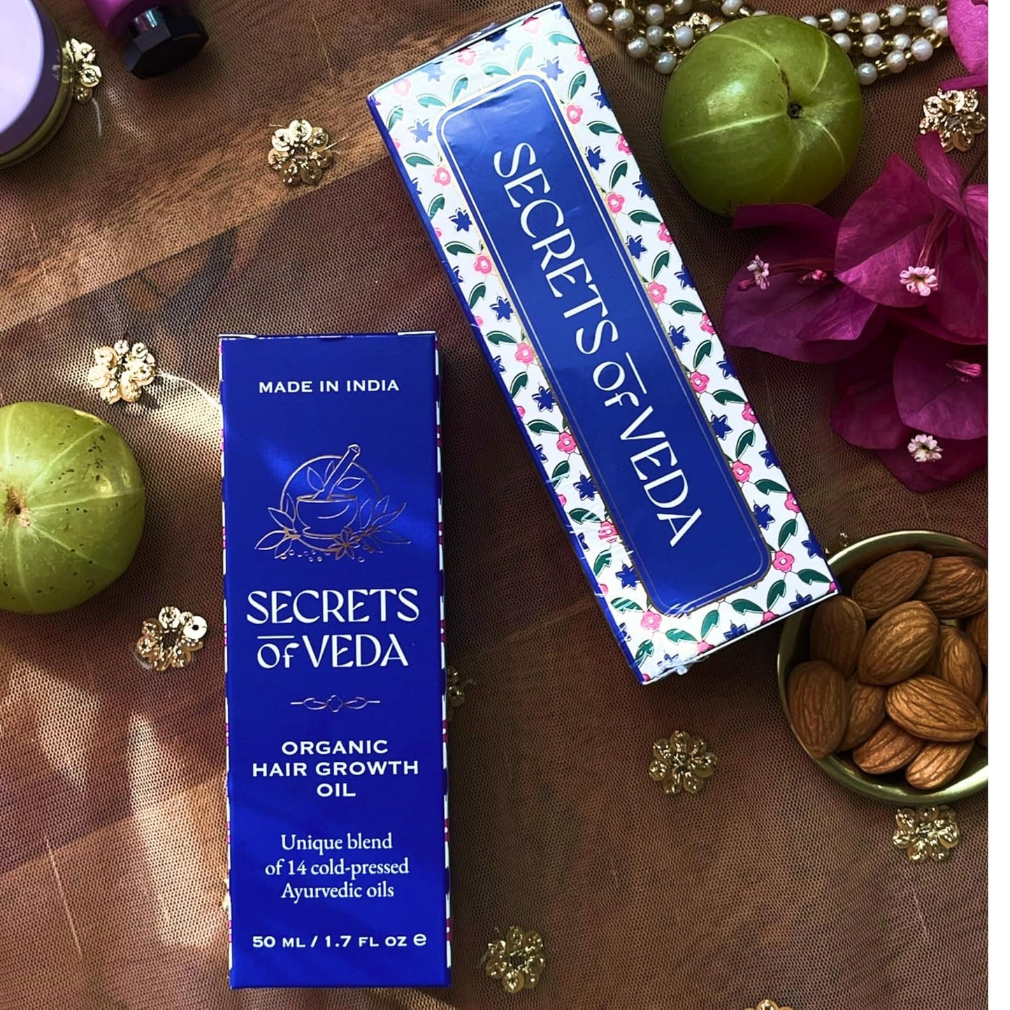 Indian Ayurveda Hair Oil– Organic Castor oil, Jojoba oil, Amla, Ashwagandha & Rosemary oil for hair growth- Repairing scalp treatment, Nourishes Split Ends & Dry Scalp