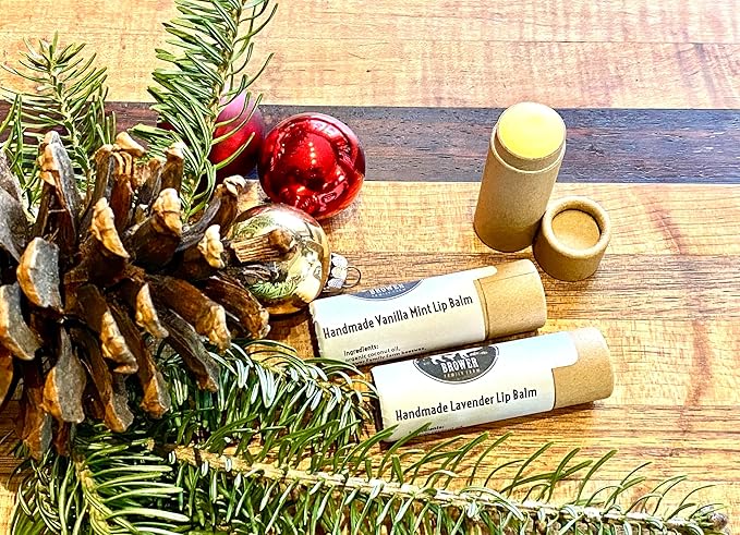 GreenWay 0.15oz / 4.25g Kraft Paperboard Lip Balm Tubes with Lids - 12 Pack Lip Gloss Tubes Refillable DIY Cosmetic Containers – Extra Thick Push-Up Bottom Lip Balm Containers - White