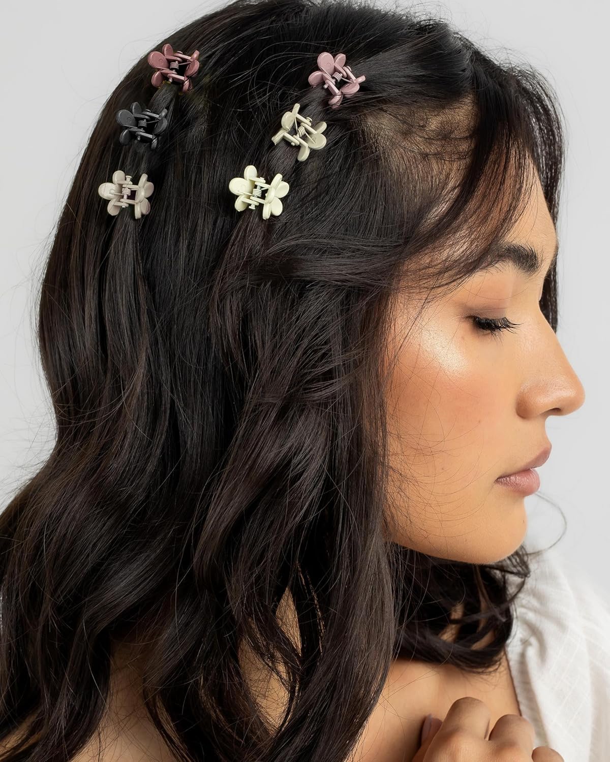 Mini Flower Hair Clips 100Pcs, Small Hair Clips Mini Claw Clips Cute Jaw Clips Hair Pins Hair Barrettes Hair Accessories for Women Girls Kids Teens