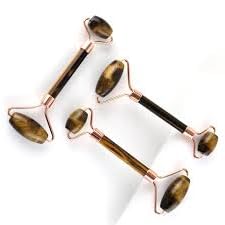 Tiger eye Face Roller and Gua Sha Set - Skin Care Jade Roller and Gua Sha for Women Gifts - Tiger Eye Roller for Face Massage Roller Facial Therepy Lifting Tool Anti Aging Beauty (Tiger Eye)