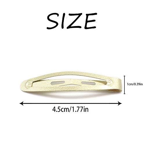Dofash 20Pcs 4.5CM/1.77IN Blonde Mini Slim Snap Hair Clips Hair Barrettes Hair Accessories for Women Thin Hair