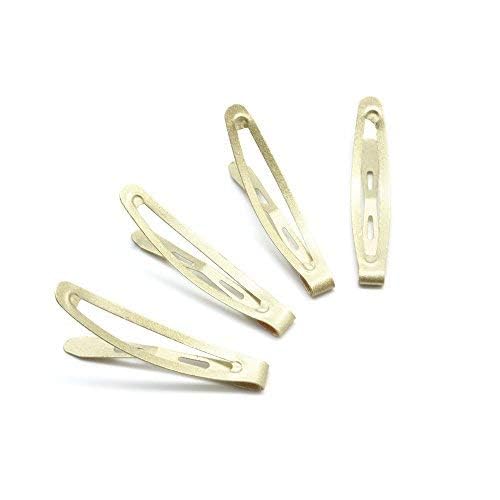 Dofash 20Pcs 4.5CM/1.77IN Blonde Mini Slim Snap Hair Clips Hair Barrettes Hair Accessories for Women Thin Hair