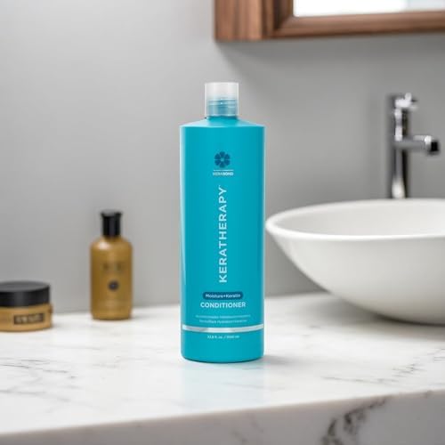 Keratherapy Keratin Infused Moisture Conditioner, 33.8 fl. oz., 1000 ml - Hydrating & Moisturizing Conditioner for Dry Hair with Collagen, Jojoba Oil, & Kerabond Technology