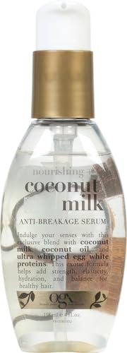 OGX Nourishing + Coconut Milk Anti-Breakage Serum, 4 Fl Oz (Pack of 2)
