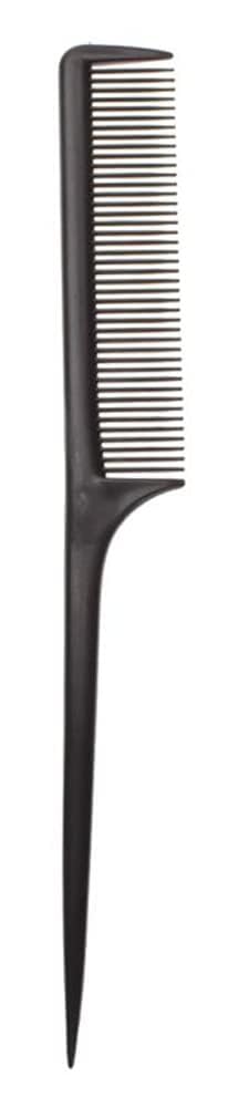 Black Rat Tail Comb Fine Pro Tail Combs Rat Tail Carbon Fiber Heat Resistant Teasing Combs with Plastic Pintail, Dresser Hair Comb Styling Comb for Men and Women - Parting Teasing Styling Tools