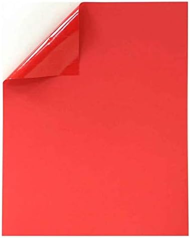 Limited Papers (TM) Permanent Adhesive Paper, 8.5X11 Inch, Letter Size, 60 Pound, Full Sheet Sticker Label, Scored Liner, Offset, 100 Sheets Per Ream (Rocket Red)