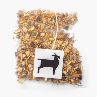 (15 Sachets) Bushwick Tea | Organic Ginger Turmeric Herbal Caffeine Free Tea | Botanicals and Spices | Health and Wellness focused | No Added Sugar | Plastic free sachets | (15 Sachets)