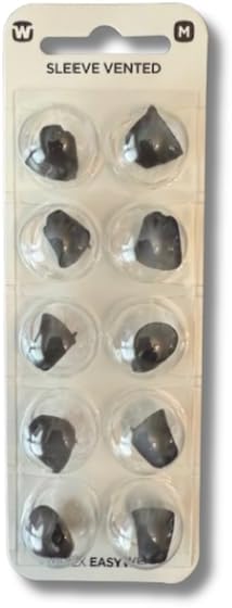 Sleeve Vented Ear Tips – Comfortable & Breathable Design for Natural Sound (Medium)