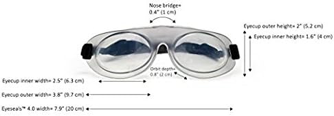 Eyeseals 4.0 Sleep Mask – Clear – Moisturizing Eye Masks for Sleep Keep Dry Air Out – Latex-Free Eye Mask Great for CPAP Users