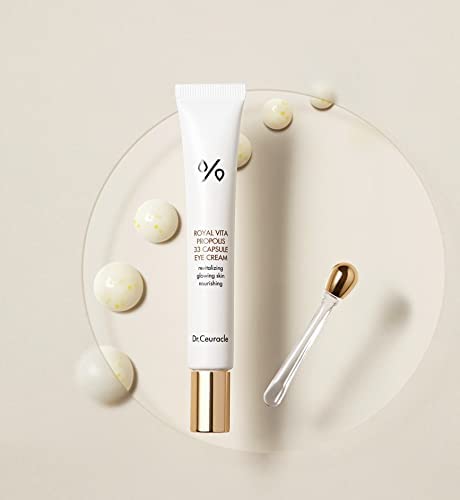 leegeehaam Dr.Ceuracle Royal Vita Propolis 33 Capsule Eye Cream with Applicator (20ml / 0.67 fl. oz.) - Soothing, Hydrating Eye Serum Cream, Dark Circle Relief