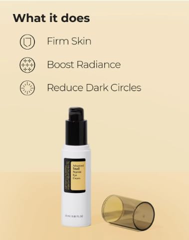 Tristar Advanced Snail Peptide Eye Cream, Anti-Wrinkle, Anti-Aging, Dark Circle Removing, Brightening Night Cream, 73.7% Snail Mucin - 30ml / 1FL Oz – 1 Count