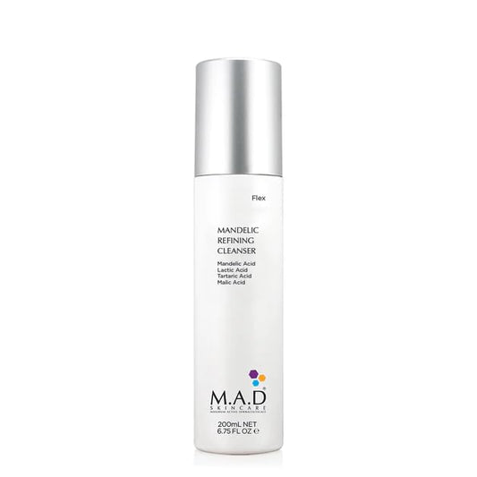 M.A.D Mandelic Refining Cleanser - Gentle Alpha-Hydroxy Acid Cocktail for Deep Cleansing, Hydration & Skin Tone Refinement - Brightening & Acne Care - Ideal for Professional Backbar & At-Home Skincare