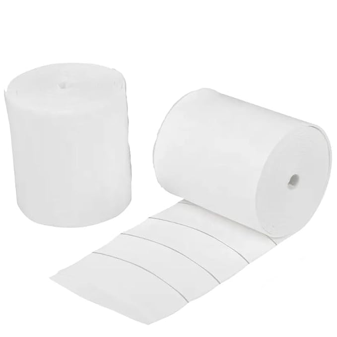 Foam Eye Pads for Eyelash Extensions - 2 Rolls with 110 Pre-Cut Self-Adhesive Under Eye Pads - Lint-Free Lash Pads for Eyelash Extension Application - Gentle Foam Eyelash Pads for Salon Use