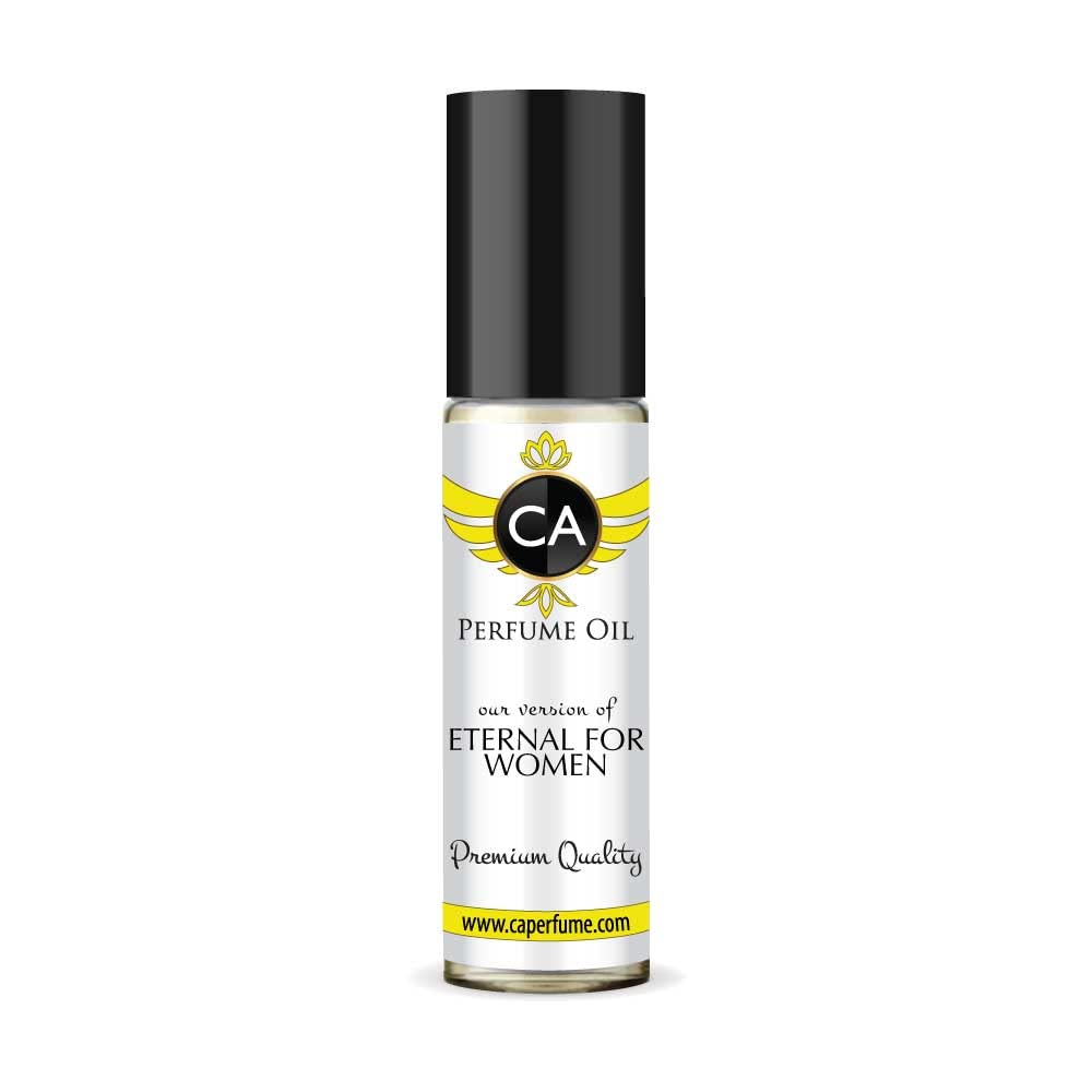 CA Perfume Impression of Eternal For Women Replica Fragrance Body Oil Dupes Alcohol-Free Essential Aromatherapy Sample Travel Size Concentrated Long Lasting Attar Roll-On 0.3 Fl Oz/10ml