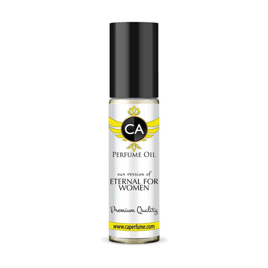 CA Perfume Impression of Eternal For Women Replica Fragrance Body Oil Dupes Alcohol-Free Essential Aromatherapy Sample Travel Size Concentrated Long Lasting Attar Roll-On 0.3 Fl Oz/10ml
