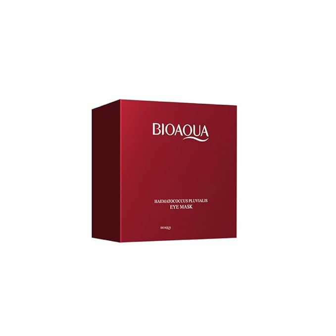 BIOAQUA 30 Pairs Eye Mask Moisturizing Hydrating Anti-Wrinkle Anti-Aging Remove Dark Circles Smooth Nourishing Refreshing 80g / 60pcs (RED HAEMATOCOCCUS PLUVIALIS)