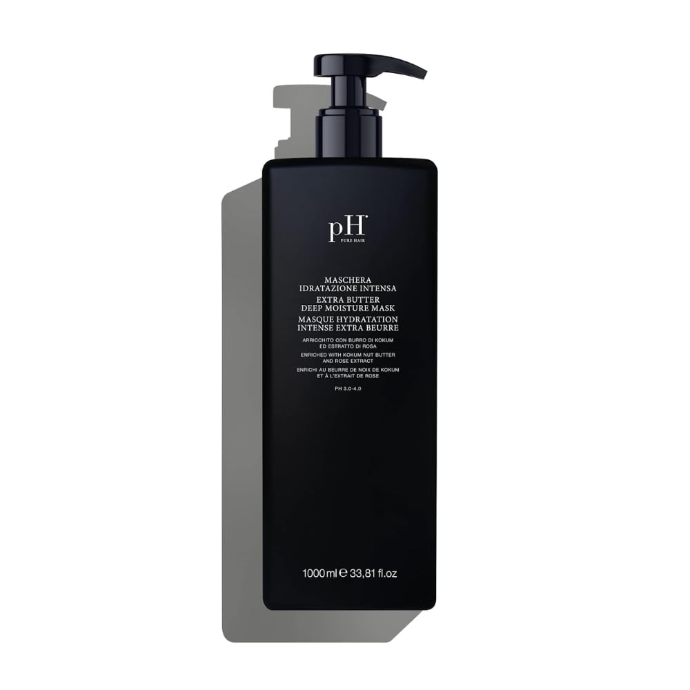 pH PURE HAIR Extra Butter Deep Moisture Hair Mask & Treatment for Dry, Damaged Strands - Hydrating Deep Conditioning Hair Mask with Vitamin E & Rose Extract - 33.8 oz