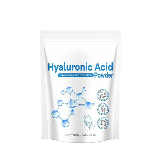 Hyaluronic Acid Serum Powder | Pure HA Powder Dissolves in Water, 100g/Box, Instant Hydration & Radiance Boost Vegan, Water Soluble