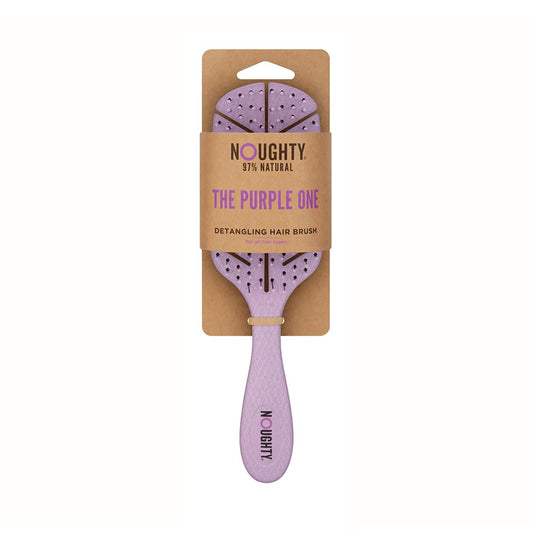 Noughty The Purple One Detangling Brush for Wet and Dry, Smooth and Tangle-Free Hair, Styling and Shower Brush for All Hairtypes, Eco-Friendly and Flexible for Daily Use