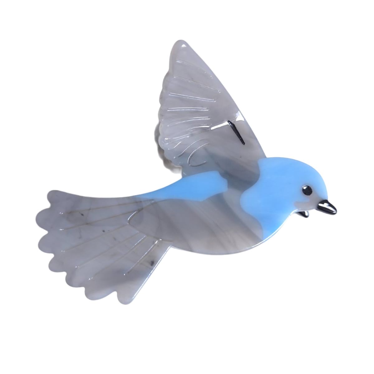 Cute Grey Hummingbird Hair Clip,Acetate Hair Clip,Big Claw Clip for Women,Funny Hair Claw Clip