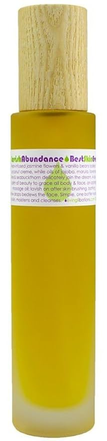 LIVING LIBATIONS - Organic Best Skin Ever All-In-One Facial Cleanser, Exfoliator + Moisturizer | Natural, Wildcrafted, Vegan Clean Beauty (Lavish Abundance, 3.38 fl oz | 100 ml)