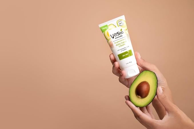 Yes To Avocado Fragrance-Free Bundle, Daily Cream Cleanser, Hyaluronic Acid Serum, Nourishing Daily Hand Cream & Lip Balm, Perfect Combination To Restore Dry Skin, Natural Vegan & Cruelty Free, 4-Pack