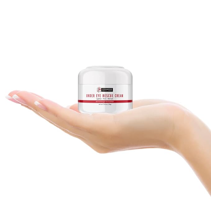 Cosmesis Under Eye Rescue Cream: Minimizes Puffiness, Fights Aging & Environmental Damage with Antioxidant Tea Blend, 0.5 oz (15g)