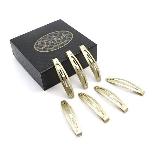 Dofash 20Pcs 4.5CM/1.77IN Blonde Mini Slim Snap Hair Clips Hair Barrettes Hair Accessories for Women Thin Hair