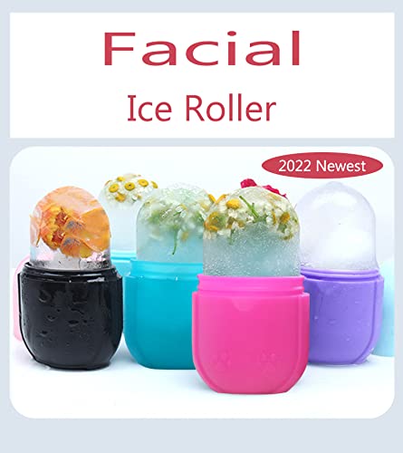 Upgraded Silicone Ice Roller for Face Massage and Skin Care - Facial Beauty Tool for Eyes, Gua Sha and Cooling