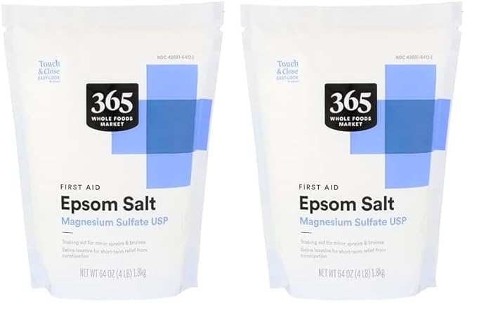 365 by Whole Foods Market, Epsom Salt, 64 Ounce (Pack of 2)