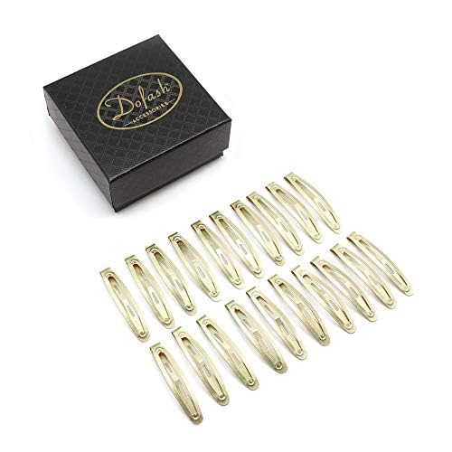 Dofash 20Pcs 4.5CM/1.77IN Blonde Mini Slim Snap Hair Clips Hair Barrettes Hair Accessories for Women Thin Hair