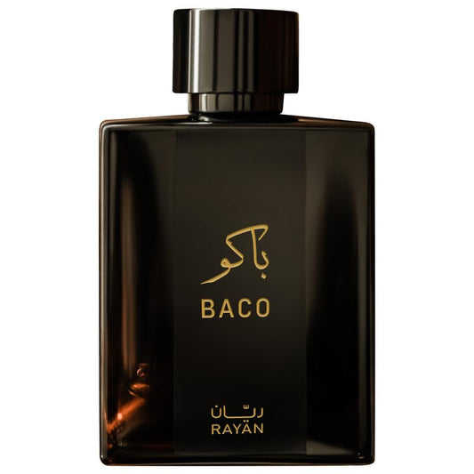 Baco Tobacco & Leather Perfume for Men – Arabian Eau De Parfum, 100mL (3.34 Fl oz) Perfumes Arabes Para Hombres, Bold Men’s Perfume with Vetiver, Patchouli, Saffron & Spices – Ideal Gift for Him