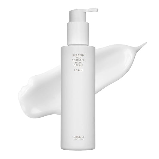 L04-N Keratin Heat Protectant Hair Cream 8.11fl oz | Korean Camellia Oil Leave-In Treatment for Silky & Shiny Hair | Anti-Frizz & Moisturizing Hair Serum