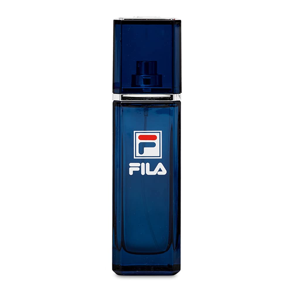 FILA Eau de Toilette for Men - Cool, Clean, Refreshing - A Classic Cologne For Men - Extra Strength, Long Lasting Scent Payoff - Trendy, Rectangular, Streamlined, Portable Bottle Design - 3.4 oz