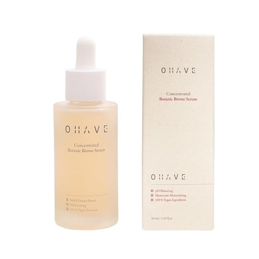 OHAVE Vegan Serum - Natural Ingredients for Even Skin Tone Skin Vitality & Firmness Care Cruelty Free Dermatologically Tested for Low Irritation Suitable for All Skin Types 20 Free Clean Beauty - 50ml