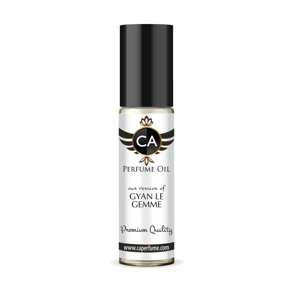 CA Perfume Impression of Gyan Le Gemme for Men Eau De Parfum Amber Woody Scent Long Lasting Cologne for Men Travel Size TSA Ready for Day and Night Wear 0.33 Fl Oz 10ml
