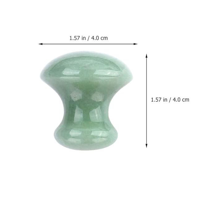 Uonlytech Ice Roller 2Pcs Facial Tools, Green Jade Quartz Massage Rollers Stones Scraping Massage Tool for Women Home Spa