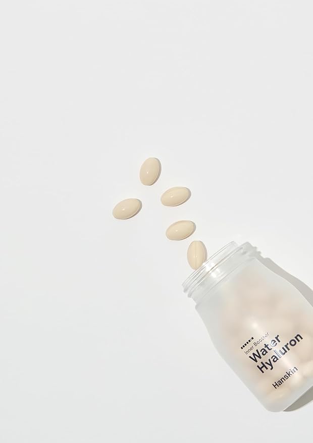 Hanskin Hyaluronic Acid Supplements for Hair, Skin, Wrinkles & Nails | L-Cysteine, Biotin, Vitamin C, Collagen | Nutritional Supplement for Healthy Skin | 60 Capsules