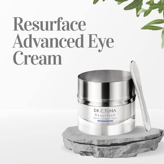 Farmasi Dr. C. Tuna Resurface Advanced Eye Cream, Natural and Organic Anti Aging, Wrinkles Eye Cream to Reduce Puffiness, Minimizes Under Eye Darkness, Brighter and Younger-Looking Eyes 0.5 oz/15 ml
