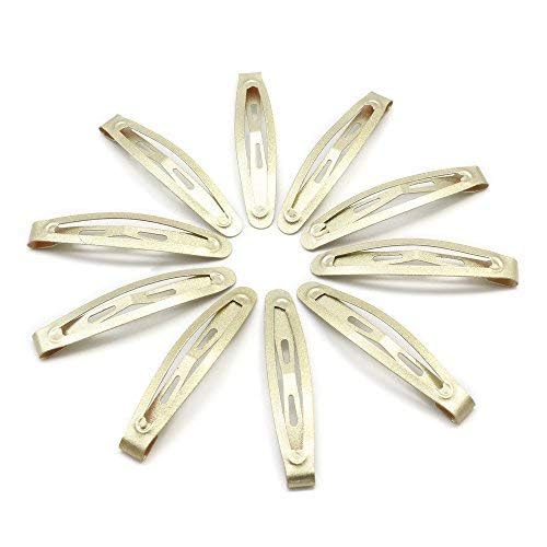 Dofash 20Pcs 4.5CM/1.77IN Blonde Mini Slim Snap Hair Clips Hair Barrettes Hair Accessories for Women Thin Hair