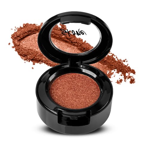 Skone Cosmetics Gems Eye Shadow, Highly Pigmented, Longwear Eye Makeup, Single Eyeshadow with Pro Shimmery Finish - Ultra-Blendable, Slightly Shimmer Shades - Brown Eyeshadow - Chocolate