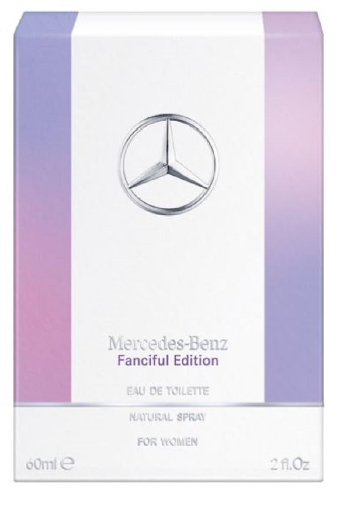 Mercedes Benz Fanciful Eau De Toilette Perfume Spray for Women - 2 Fl Oz - Parfum for Her - Citrus & Musky Scent - Luxury Long Lasting Fragrance with Notes of Mandarin, Rose & Amber wood